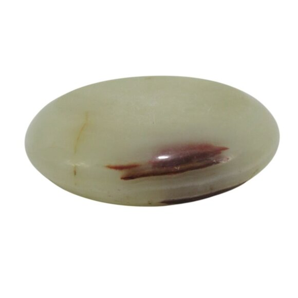 ASHTRAY Carved ONYX Round Stone with Natural Veins and Smooth Finish Vintage - Picture 4 of 8